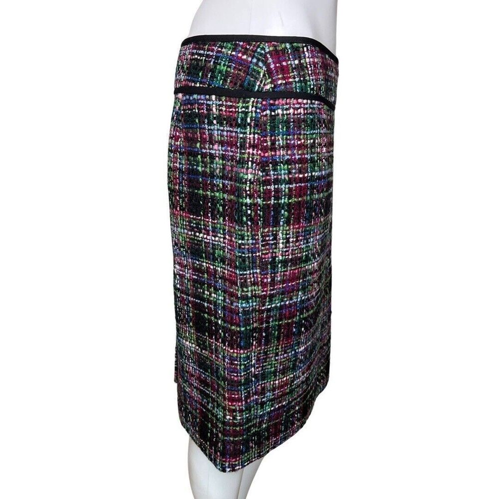 Talbots Skirt Womens 8 Petite Black Green Pencil Skirt Straight Preppy Colorful - Picture 2 of 7